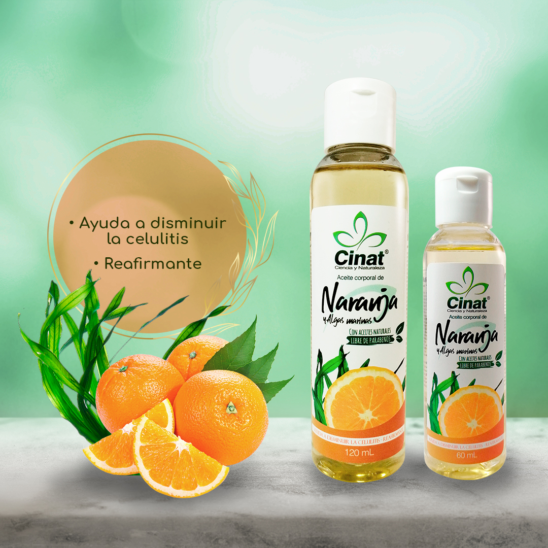 Aceite de naranja y algas marinas