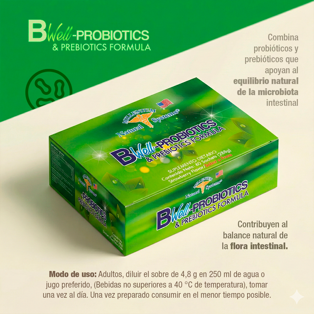 Bwell Probiotics & Prebiotics x 60 Sachets - imagen 4