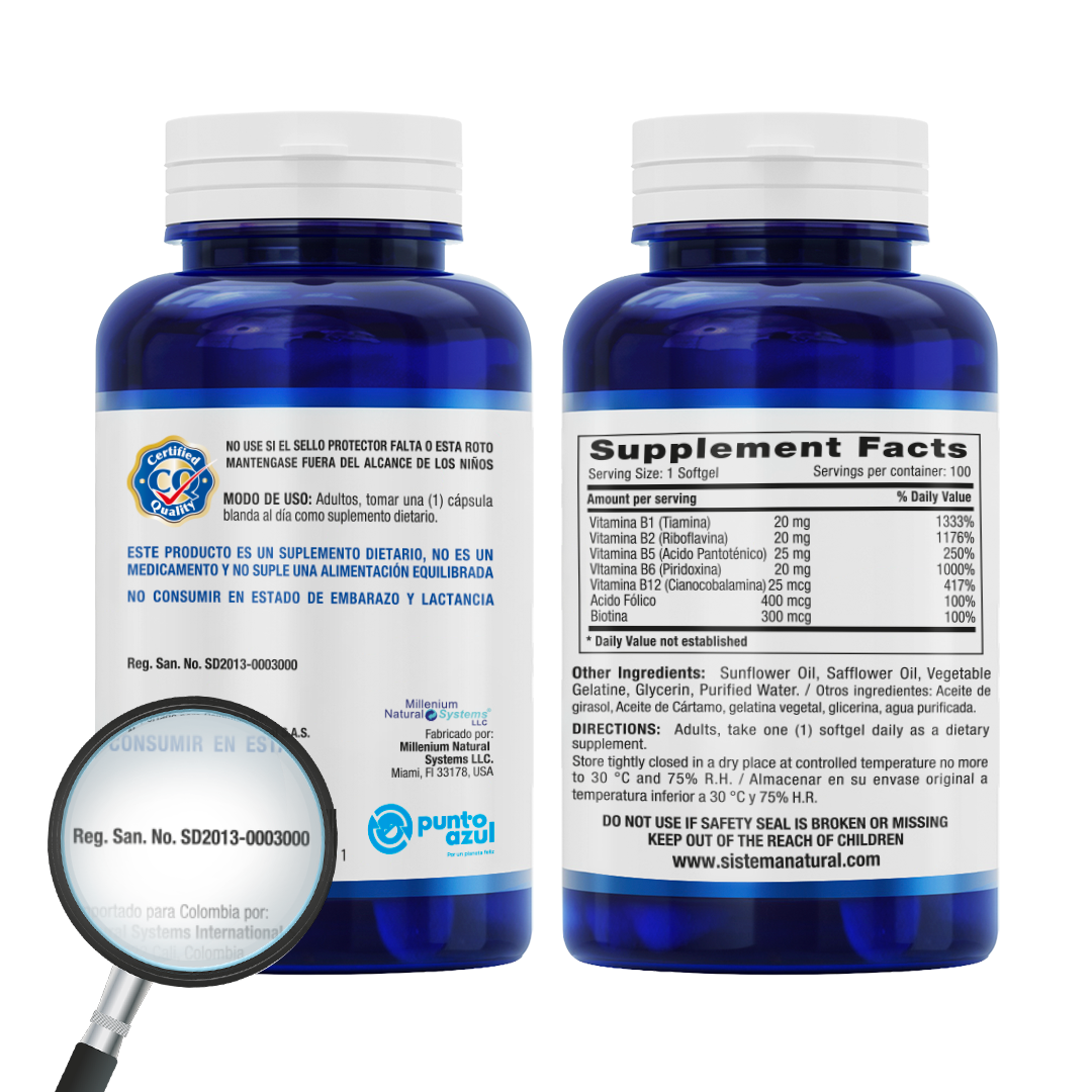 Balanced B Super Complex x 100 Softgels - imagen 3