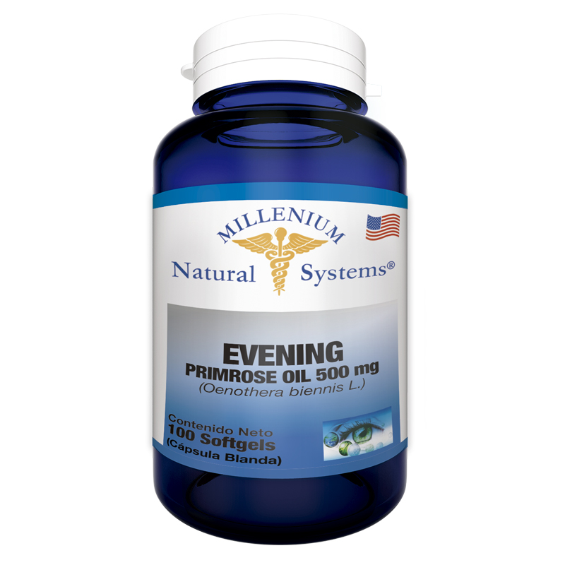 evening primrose oil 100 softgels, fitoterapéuticos de Millenium Natural Systems