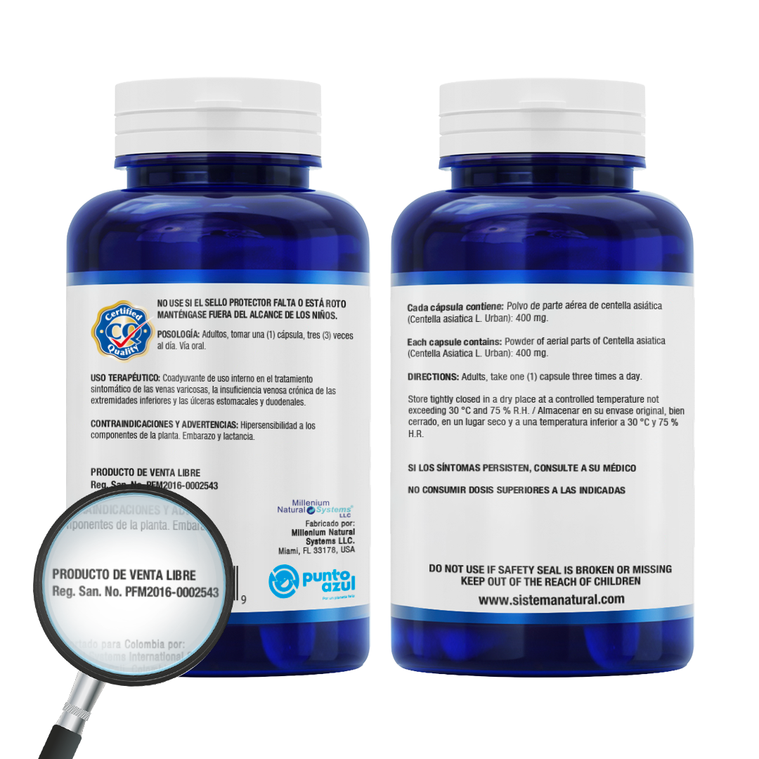 Centella Asiática 400 mg x 60 cápsulas - imagen 3