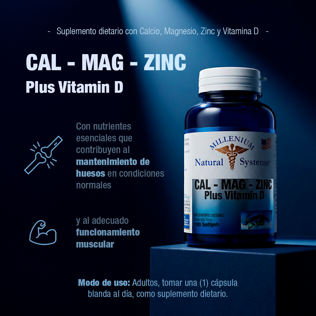 Cal Mag Zinc Plus Vitamin D x 100 Softgels - imagen 4