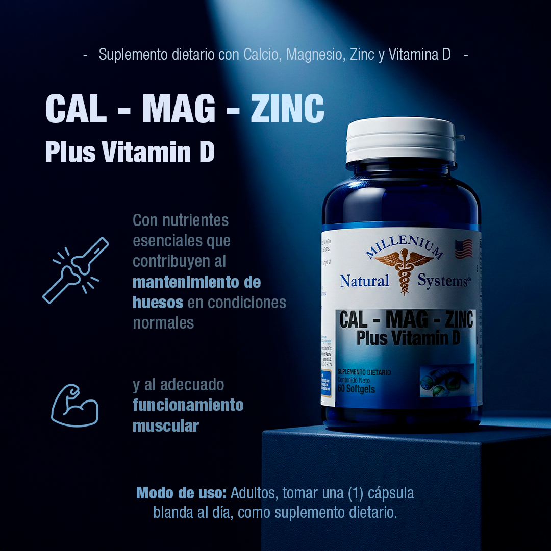 Cal Mag Zinc Plus Vitamin D x 60 Softgels - imagen 4