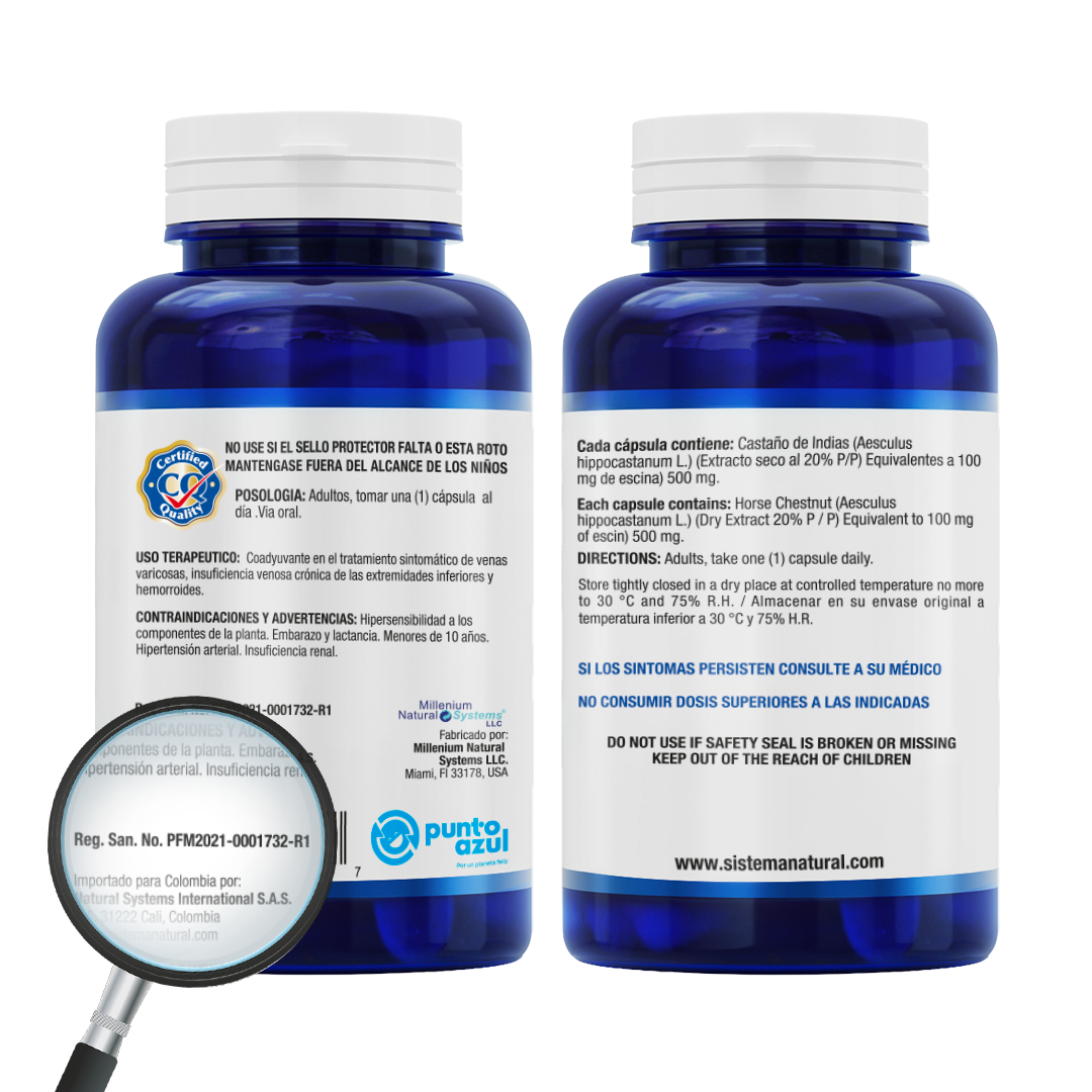 Castaño De Indias 500 mg x 100 Cápsulas - imagen 3