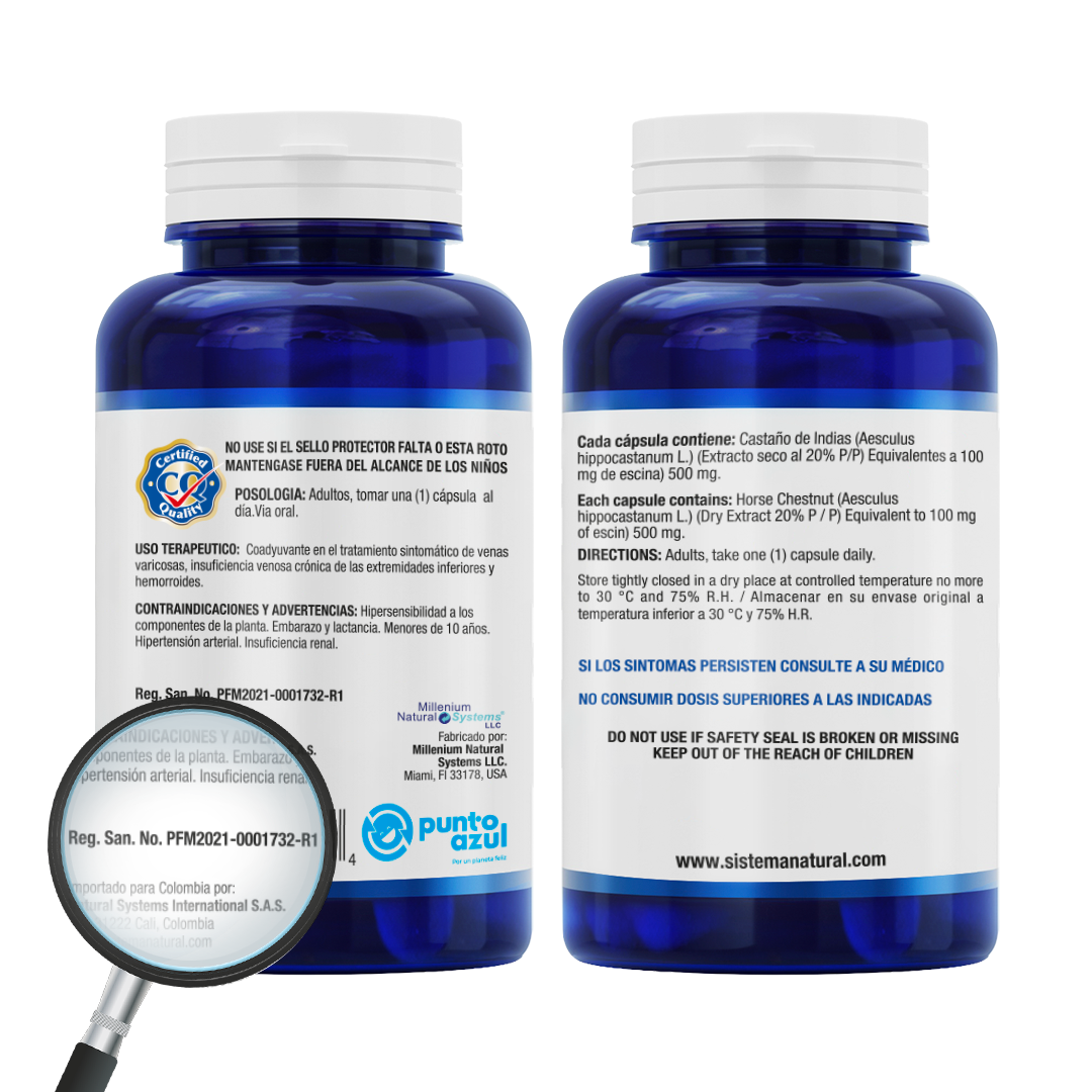 Castaño De Indias 500 mg x 60 Cápsulas - imagen 3