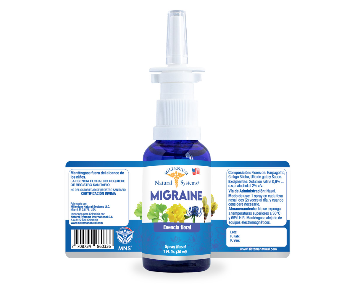 Esencia-floral-Migraine-30-ml - Millenium Natural Systems