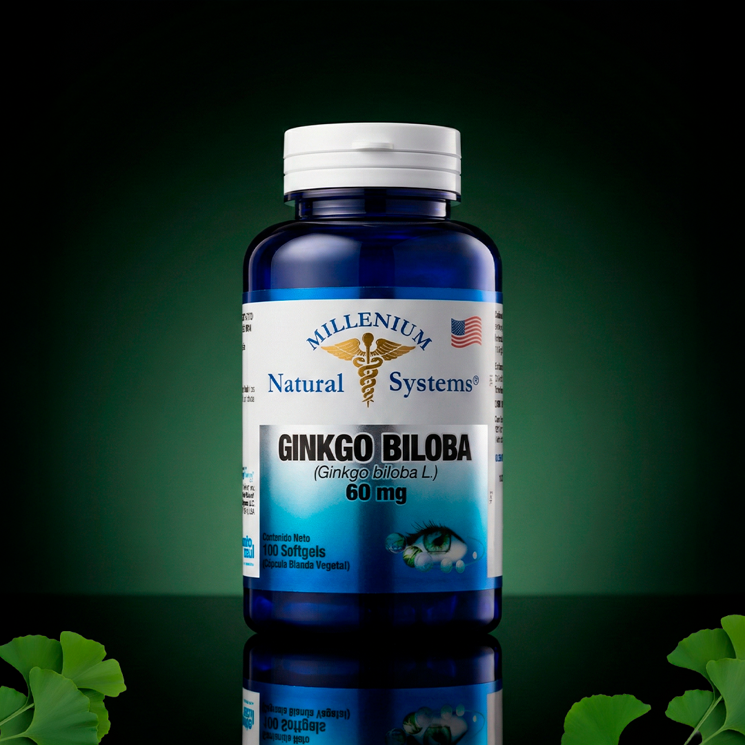 Ginkgo Biloba 60 mg · 100 unidades · Millenium Natural Systems