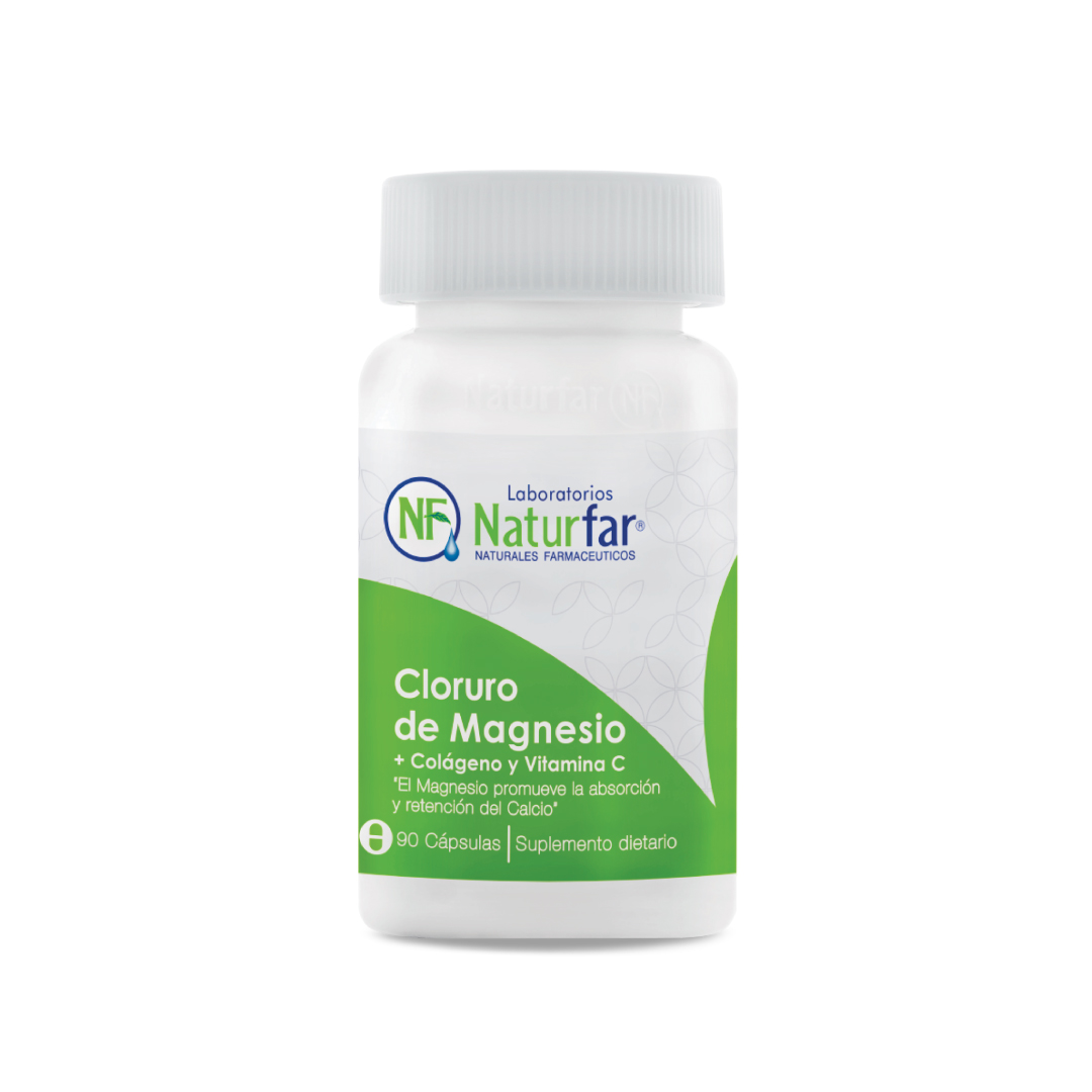 Cloruro de Magnesio+Colágeno+Vit C Cápsulas x 90
