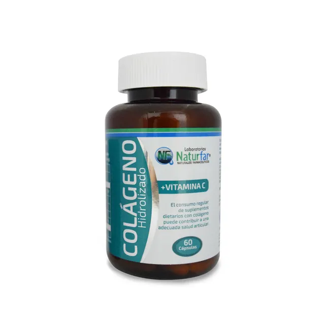 Colágeno Hidrolizado + Vit C · 60 unidades · Naturfar