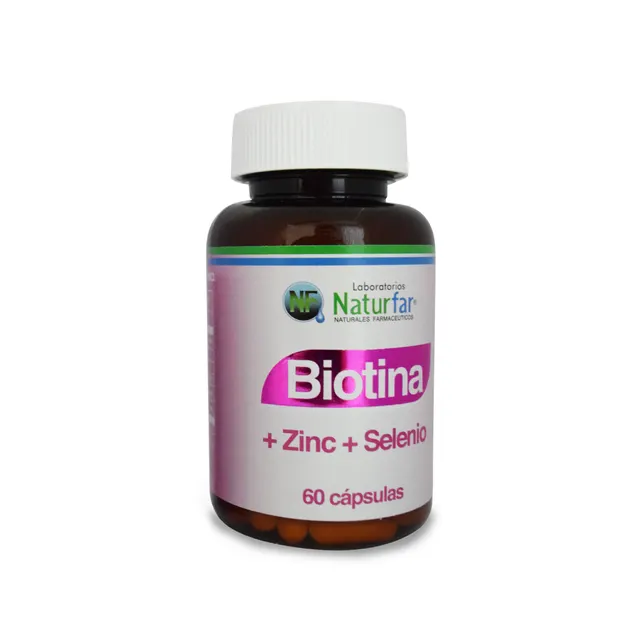 Biotina + Zinc + Selenio · 60 unidades · Naturfar